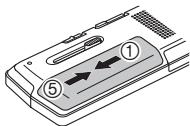 PANASONIC RR-XS400E-S - Inserción de la pila - 1