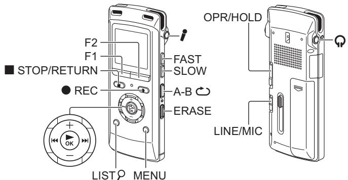 PANASONIC RR-XS400E-S - Information om batterisymbol (to eksempler nedenfor): - 1