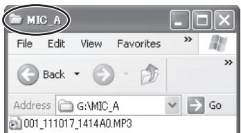 PANASONIC RR-XS400E-S - Right-click to open the folder. - 1