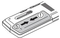 PANASONIC RR-XS400E-S - De batterijplaatsen - 1