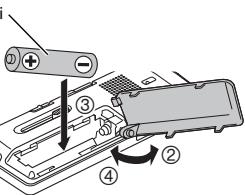 PANASONIC RR-XS400E-S - Isætning af batteriet - 1