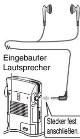 PANASONIC RR-XS400E-S - Mithören des Tons über Ohrhörer - 1