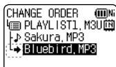 PANASONIC RR-XS400E-S - Changing the order of playlist tracks - 2