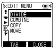 PANASONIC RR XS400 - Displaying the editing setting screen - 1