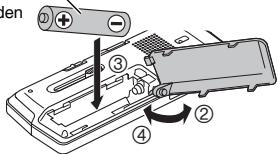 PANASONIC RR XS400 - Isætning af batteriet - 1