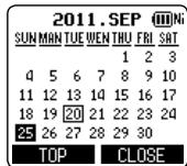 PANASONIC RR XS400 - When "CALENDAR SRCH" is selected: - 1