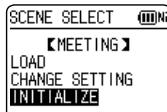 PANASONIC RR XS400 - Initializing recording scene settings - 1