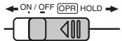 PANASONIC RR XS400 - Turning the Power ON/OFF/Hold function - 1