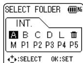 PANASONIC RR XS400 - Press to select the recording destination folder and press [OK] to enter. - 1