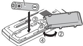 PANASONIC RR XS400 - Inserting the rechargeable battery (supplied) - 2