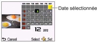 PANASONIC LUMIX DMC-LZ30 - Afficher les images selon leur date d'enregistrement « lecture de calendrier - 2