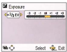 PANASONIC LUMIX DMC-LZ30 - Utilisez la touche de curseur pour sélectionner une valeur, puis appuyez sur [menu/set] - 1