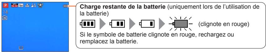 PANASONIC LUMIX DMC-TZ40 - Charge restante de la batterie - 1