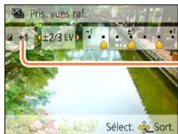 PANASONIC LUMIX DMC-TZ40 - Utilisez la touche de curseur pour sélectionner l'ampleur de compensation, puis appuyez sur [menu/set] - 1