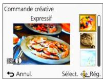 PANASONIC LUMIX DMC-TZ40 - Appuyez sur ▲▼ pour sélectionner l'effet, puis appuyez sur [menu/set] - 1