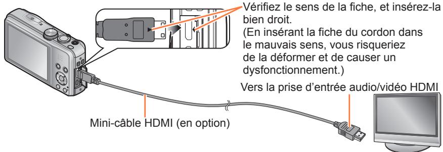 PANASONIC LUMIX DMC-TZ40 - Pour raccorder l'appareil photo avec un mini-cable HDMI (en option) - 1