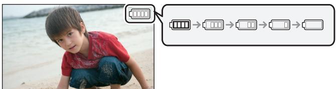 PANASONIC HC-V720 - Indicateur de la capacité de la batterie - 1