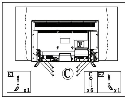 PANASONIC TX-40C320E - Montaggio del piedistallo - 2