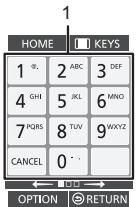 PANASONIC DMP-BD79EFK - Tipi di schermata KEYS - 1