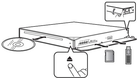 PANASONIC DMP-BD79EFK - Hordozó behelyezése   vagy eltávolítása - 1