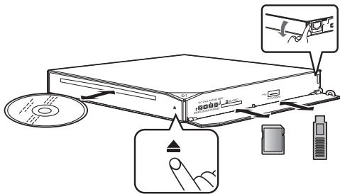 PANASONIC DMPBD75 - Een medium invoeren of verwijderen - 1