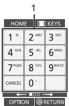 PANASONIC DMPBD75 - Tipi di schermata KEYS - 1