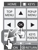 PANASONIC DMPBD75 - Brug af skærmen KEYS - 2