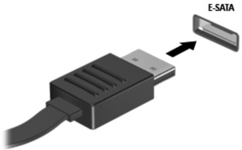 HP MINI 200-4200SF (B3R43EA) - Connexion d'un périphérique esata - 1