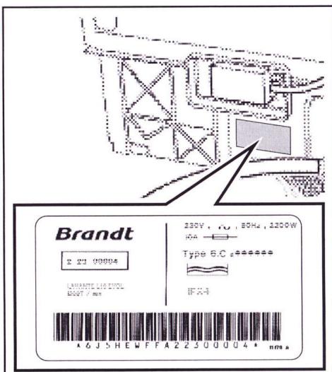 BRANDT WTD6284SF - 1