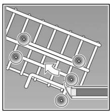SIEMENS SR25E231EU - Panier à vaisselle supérieur avec des paires de roulettes en haut et en bas - 1