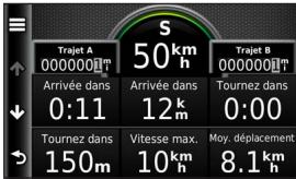 GARMIN NUVI 3590 - Affichage d'informations sur le trajet - 1