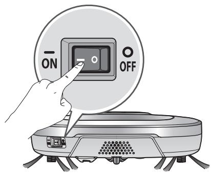 LG HOM-BOT3.0 VR1227R - Mise sous tension par l'interrupteur - 1