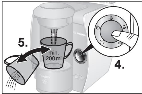 BOSCH TAS4000 TASSIMO - Första användningen av TASSIMO-enheten - 3