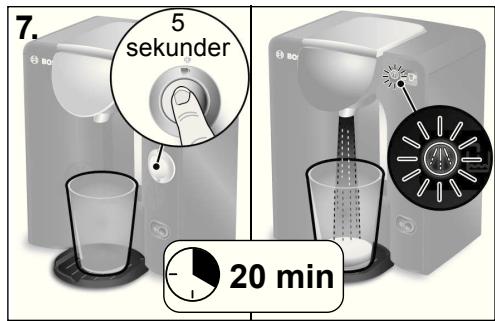 BOSCH TASSIMO TAS5545 - Gjennomføring av avkalkingsprogrammet - 5