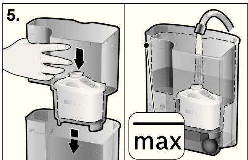 BOSCH TASSIMO TAS5546 - Preparazione e inserimento della cartuccia filtrante BRITA MAXTRA - 1