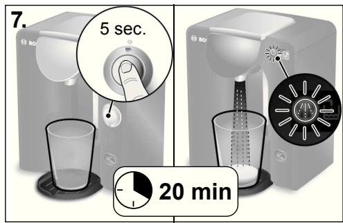 BOSCH TASSIMO TAS5546 - Esecuzione del programma di decalcificazione - 3