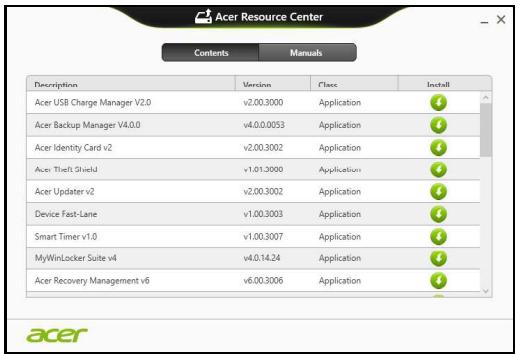 ACER ICONIA TAB W510 - Réinstaller les pilotes et les applications - 2