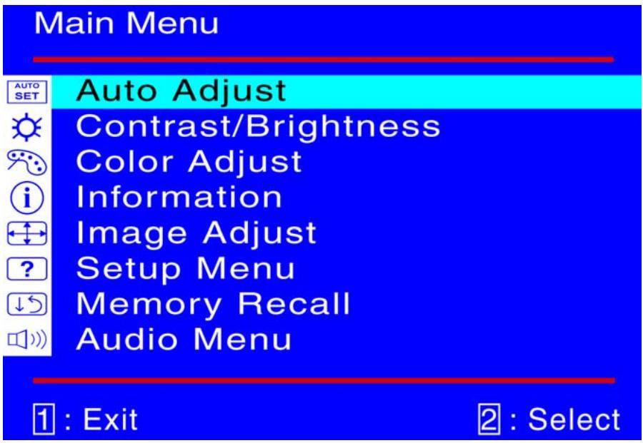 YURAKU YUR.VISION YV17WB2 - Menu principal (Main Menu) - 1