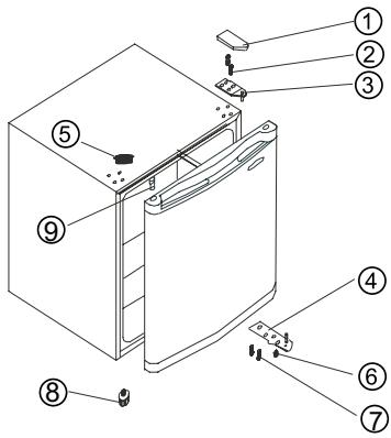 HISENSE RR55D4AW1 - Inversione della porta - 4