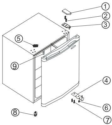 HISENSE RR55D4AW1 - Inversion de la porte - 4