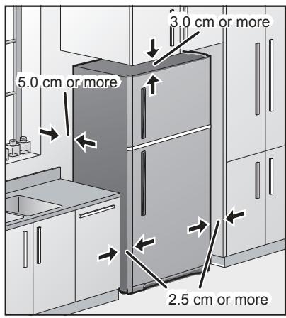 PANASONIC NR-BC40MSAS - Provide clearance to allow heat to dissipate - 1
