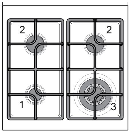 DELONGHI GEMMA 66 M - PIANO DI COTTURA BRUCIATORI A GAS - 1