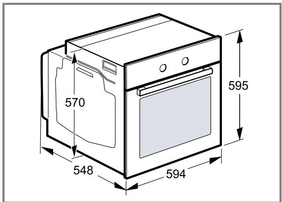 BOSCH HBA173BR0 - Dimensions de l'appareil - 1