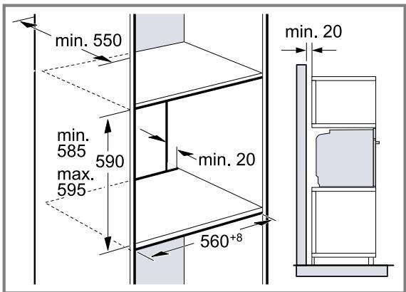 BOSCH HBA173BR0 - Installation dans un meuble haut - 1