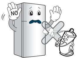 LG GTF916PZPYD - Do not use the combustible spray near the refrigerator. - 1