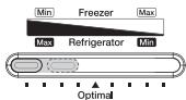 SAMSUNG RT5572DTBSP - Réglage de la température du conglateur - 2