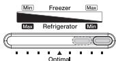 SAMSUNG RT5572DTBSP - De temperatuur van de vriezer aanpassen. - 1