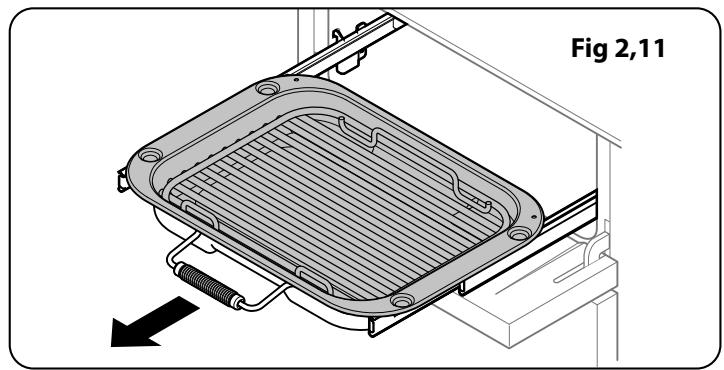 FALCON PROFESSIONAL MERCURY 1000 INDUCTION - Gril coulissant glide-out™ (fig 2,11) - 3