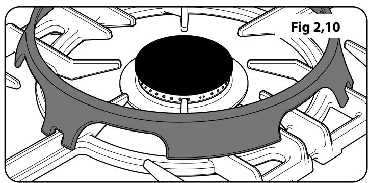 FALCON PROFESSIONAL MERCURY 1000 INDUCTION - Gril coulissant glide-out™ (fig 2,11) - 2