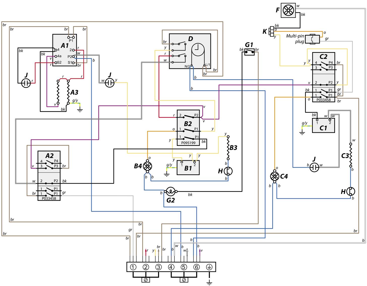 FALCON PROP90FXEISL/C - Schéma de câblage: table de cuisson - 2